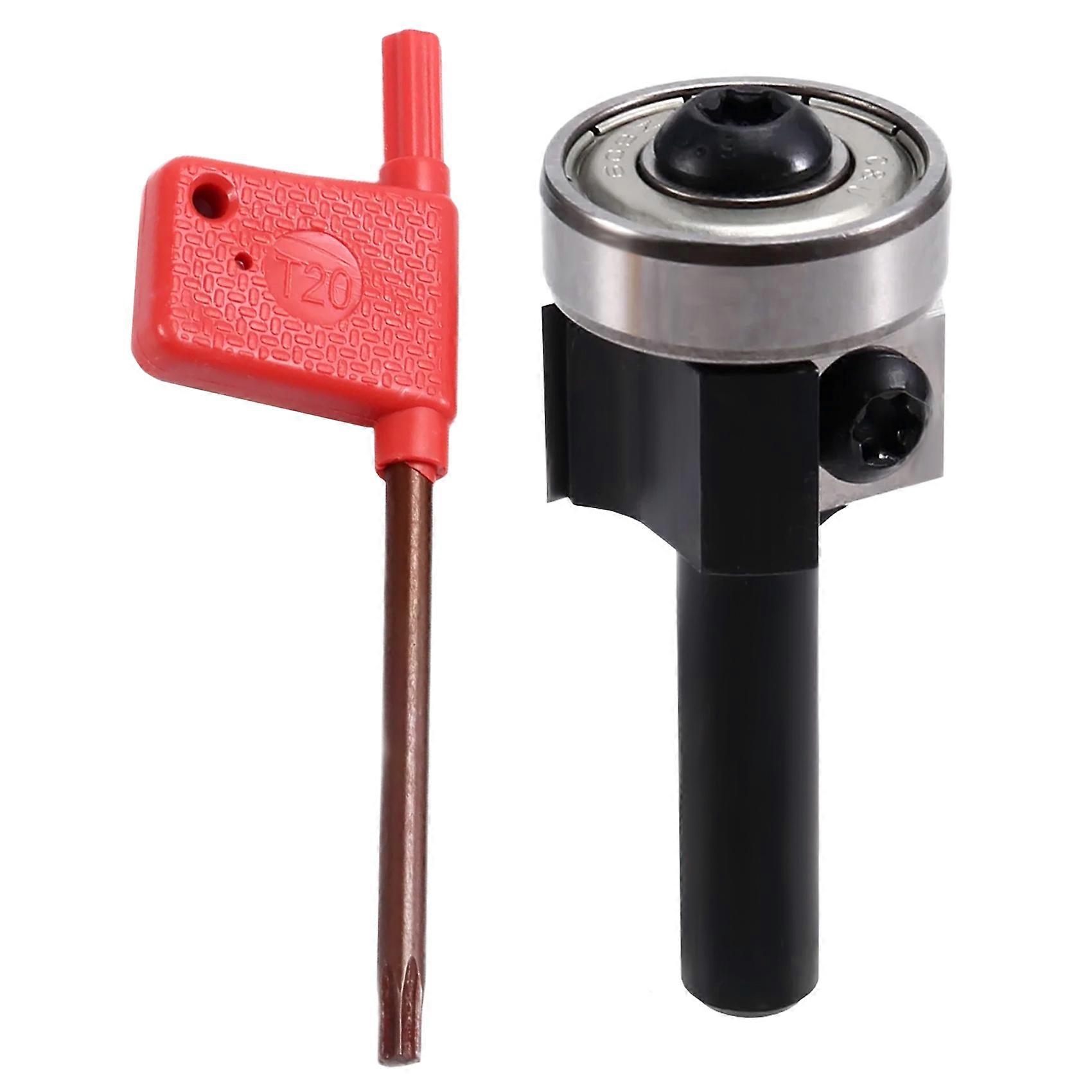 8mm Double Edge Milling Cutter with Bearing Flush Trim Router Bit for Woodworking Hand Making Drawer Tool 8x22x12mm