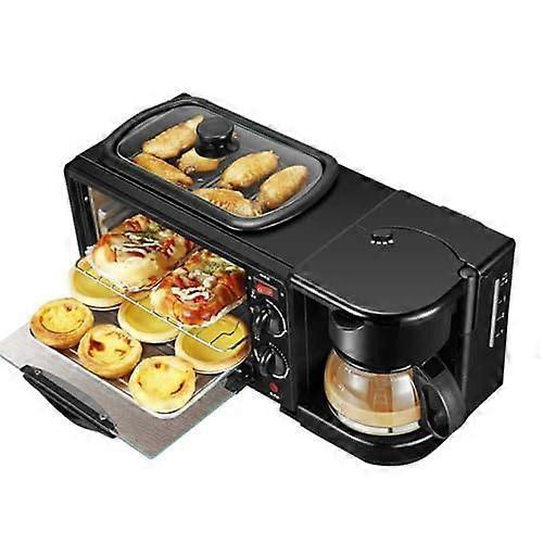 3in1 Breakfast Station with Coffee Maker, NonStick Griddle and 4Slice Toaster Oven for Small Kitchens Ref: 8374