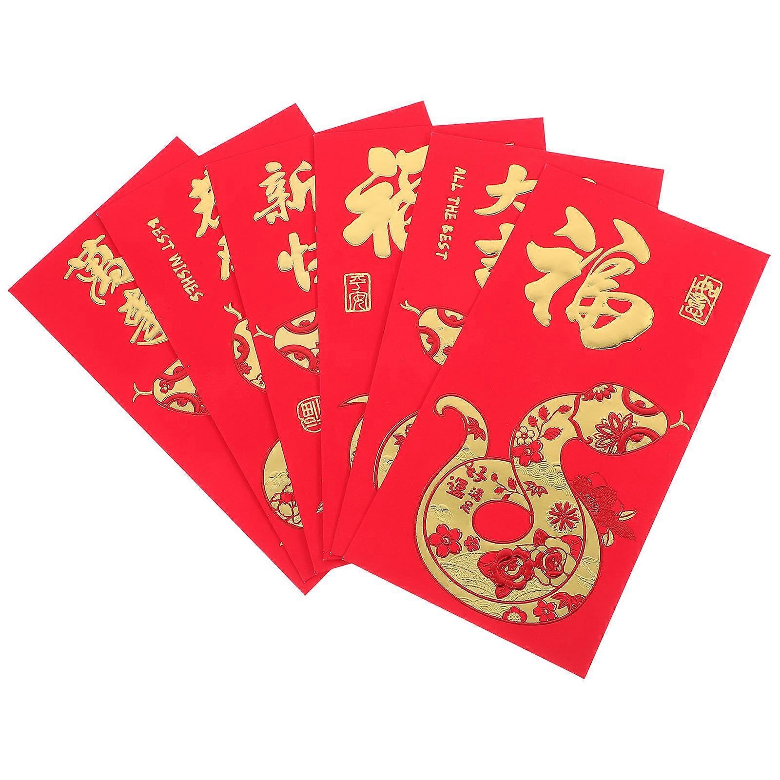 Red Envelopes Chinese Snake Year Red Packets for Storage 36Pcs