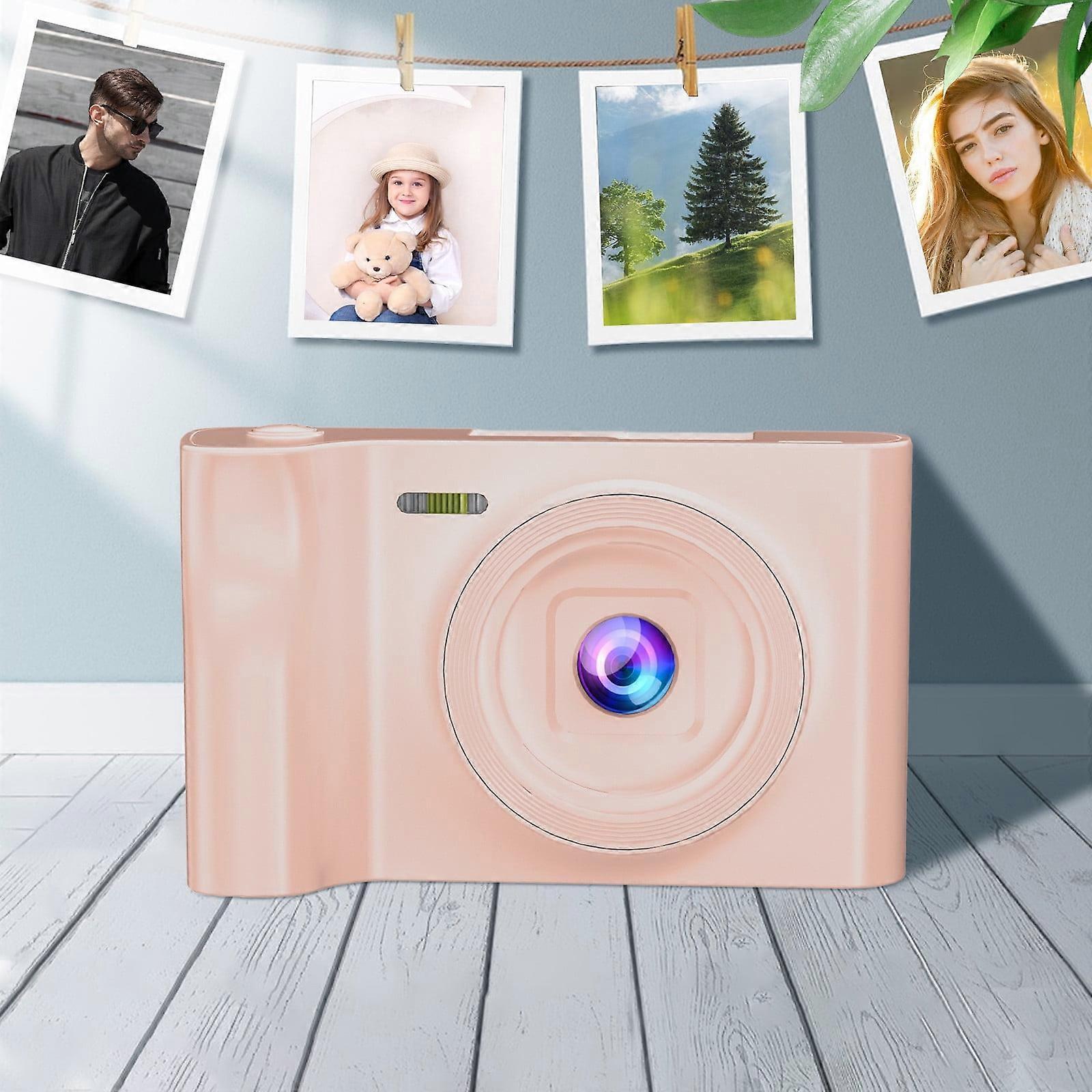 Hwuxmo New 8MP Student Digital Camera, 3" HD Screen, 8X Digital Zoom, Anti-shake, Face Detection, Retro DSLR, Pink