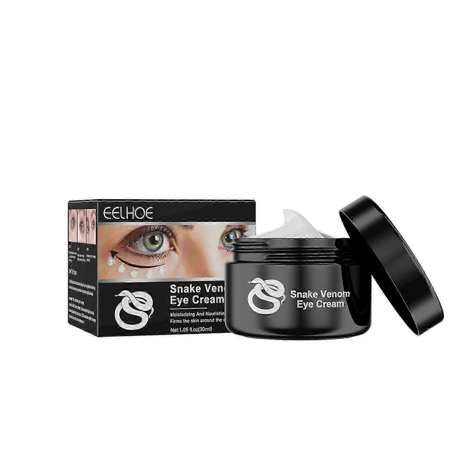 Snake Venom Eye Cream  AntiAging, Dark Circles  Puffiness Reduction, Hydrating  Firming Formula with Squalane, 30ml