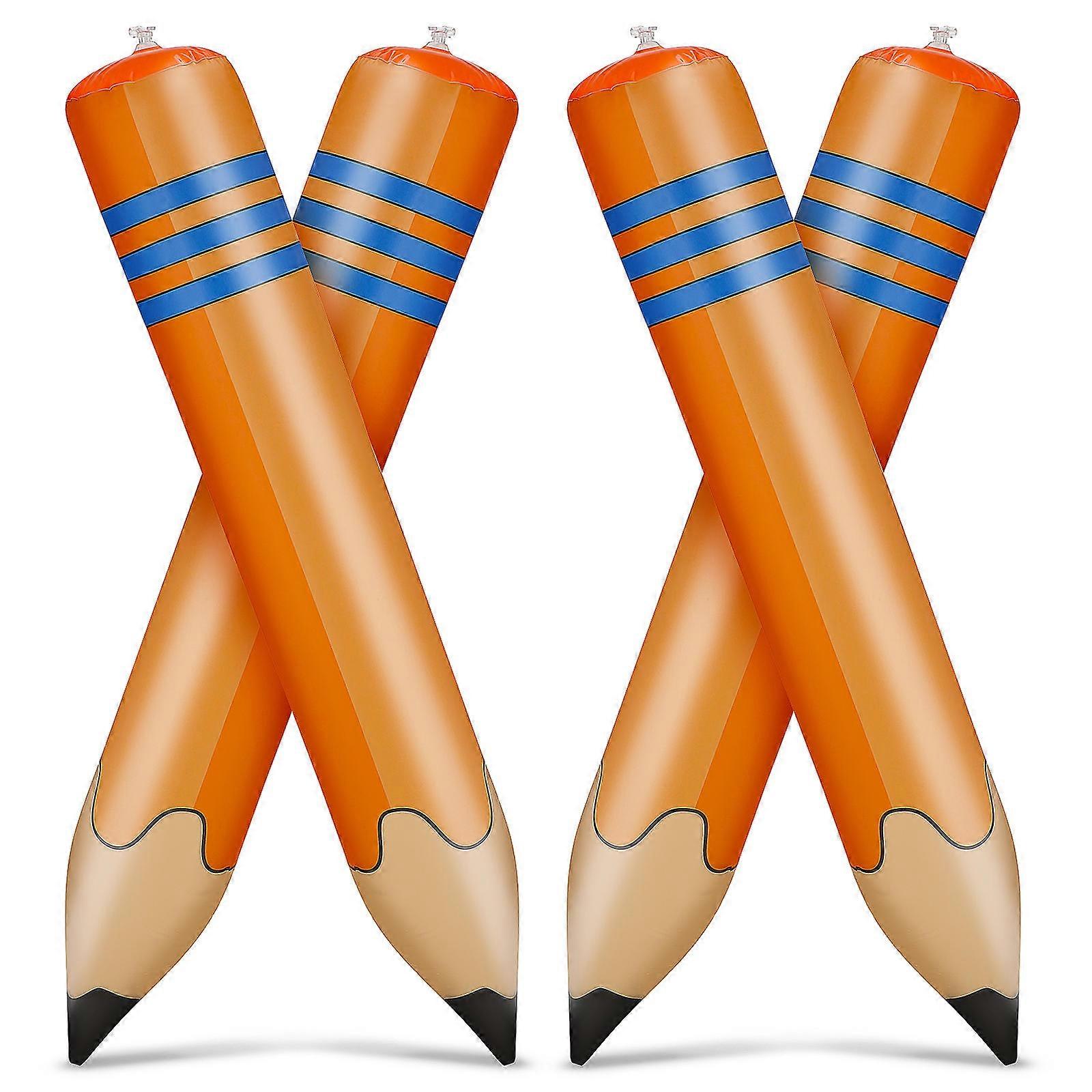 Inflatable Pencil Balloon Giant Pencil for Classroom 4Pcs Set