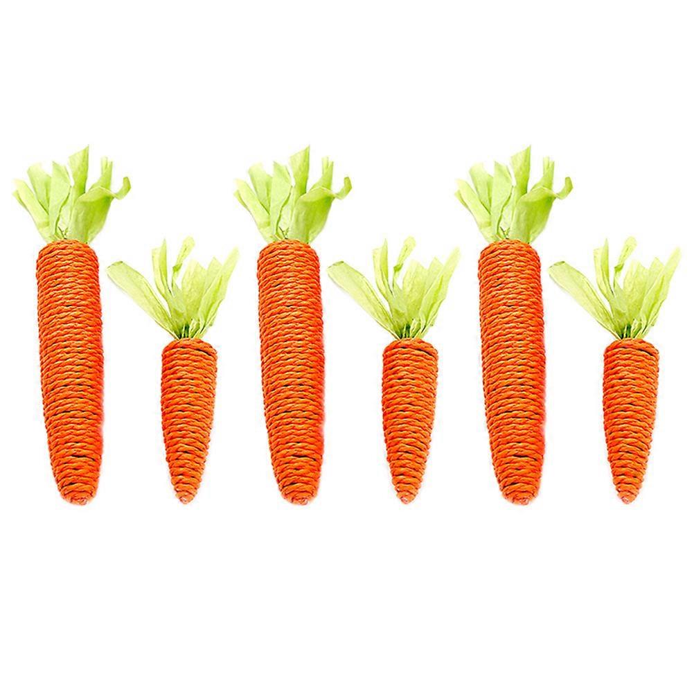 Cat Chew Toys Carrot Shape for Play 18Pcs Adorable Pet Cat Bite Toys