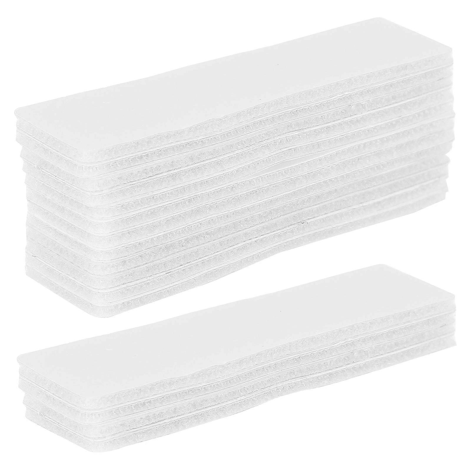 48Pcs Hook and Loop Adhesive Tape for Home Fixing White Strips