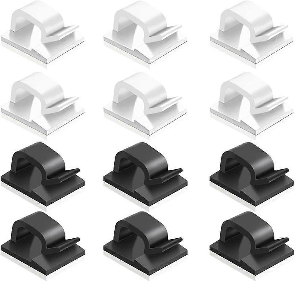 60 Pcs Adhesive Cable Clips,Plastic Cable Cord Organizers Cable Storage