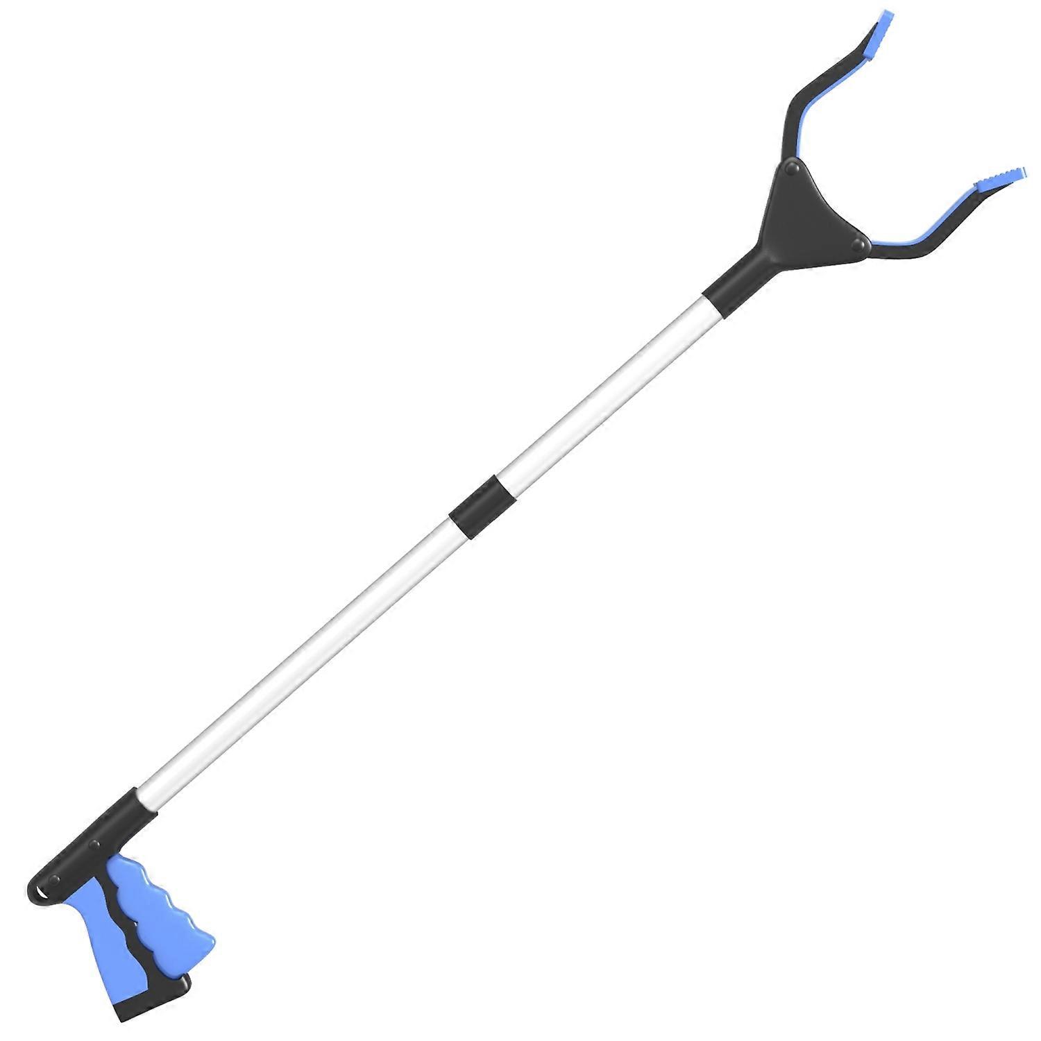 Foldable gripper in blue - gripper clamp - gripper arm, extra long, for seniors or to pick up garbage more easily