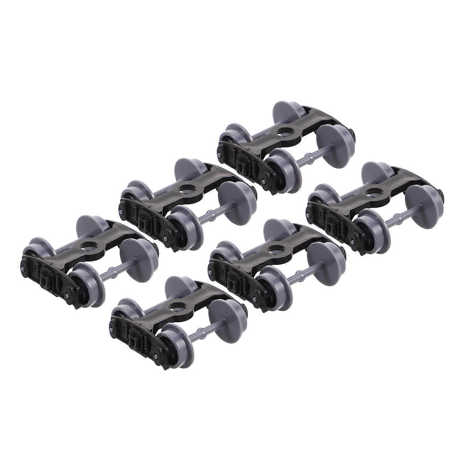 Train Wheel Model Train Wheels Building Kit for Decoration 6Pcs Plastic Toy Wheels