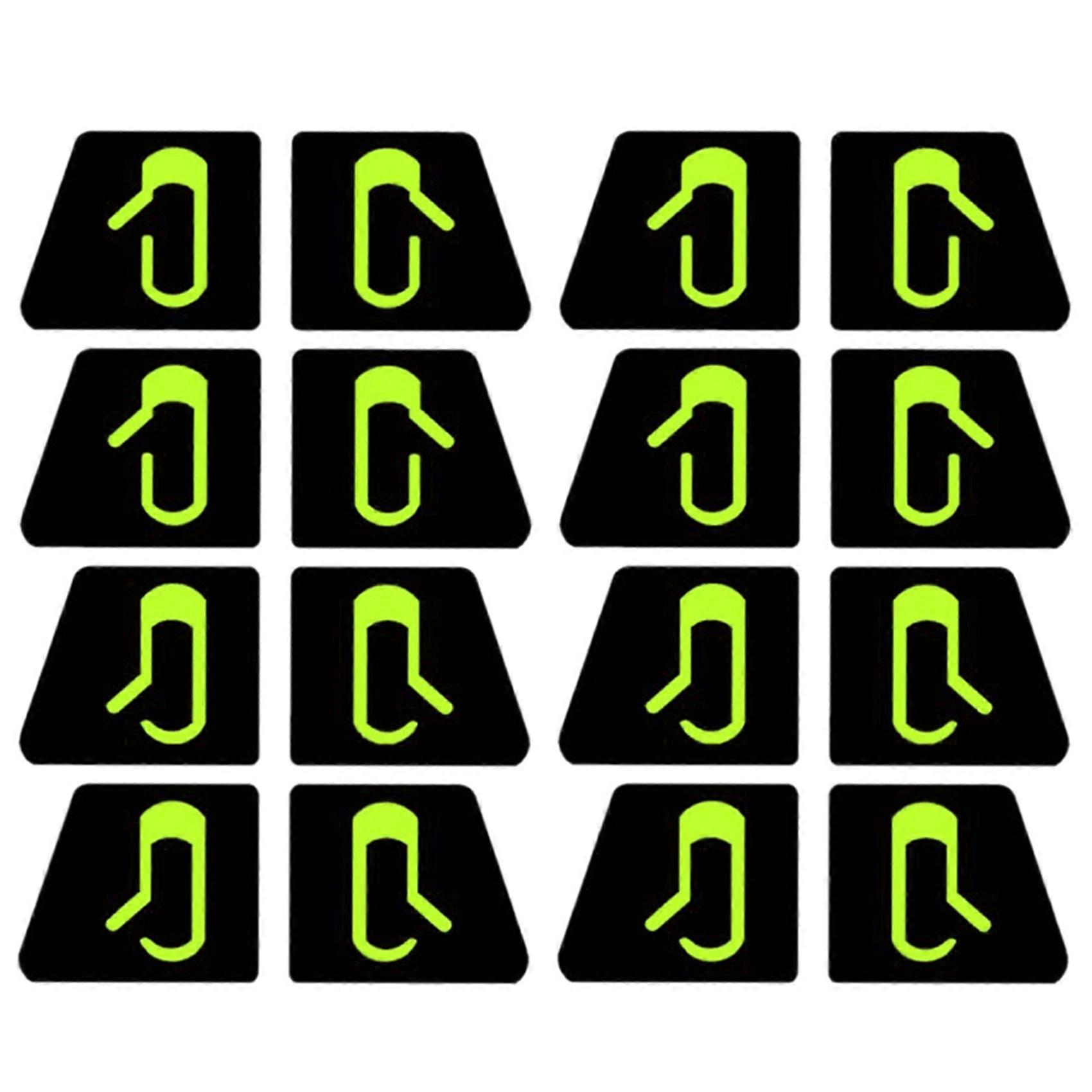 16Pcs for Tesla Model 3 Car Door Open Exit Sticker Luminous Button Sticker Kit