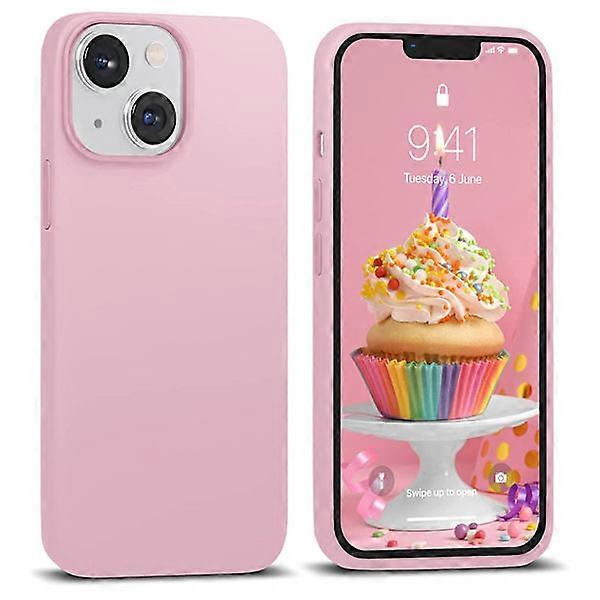 Compatible with iPhone 14 - Stylish Thin Protective Silicone Case LEMAN Light Pink
