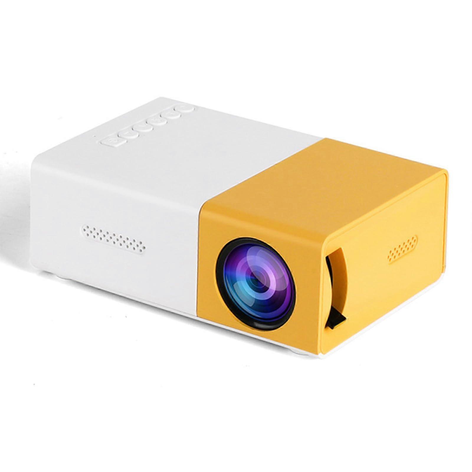 Mini Portable Projector Full HD 1080P, 4K Supported, Remote Control, Android iOS Smartphone Compatible, Compatible with Gaming Consoles