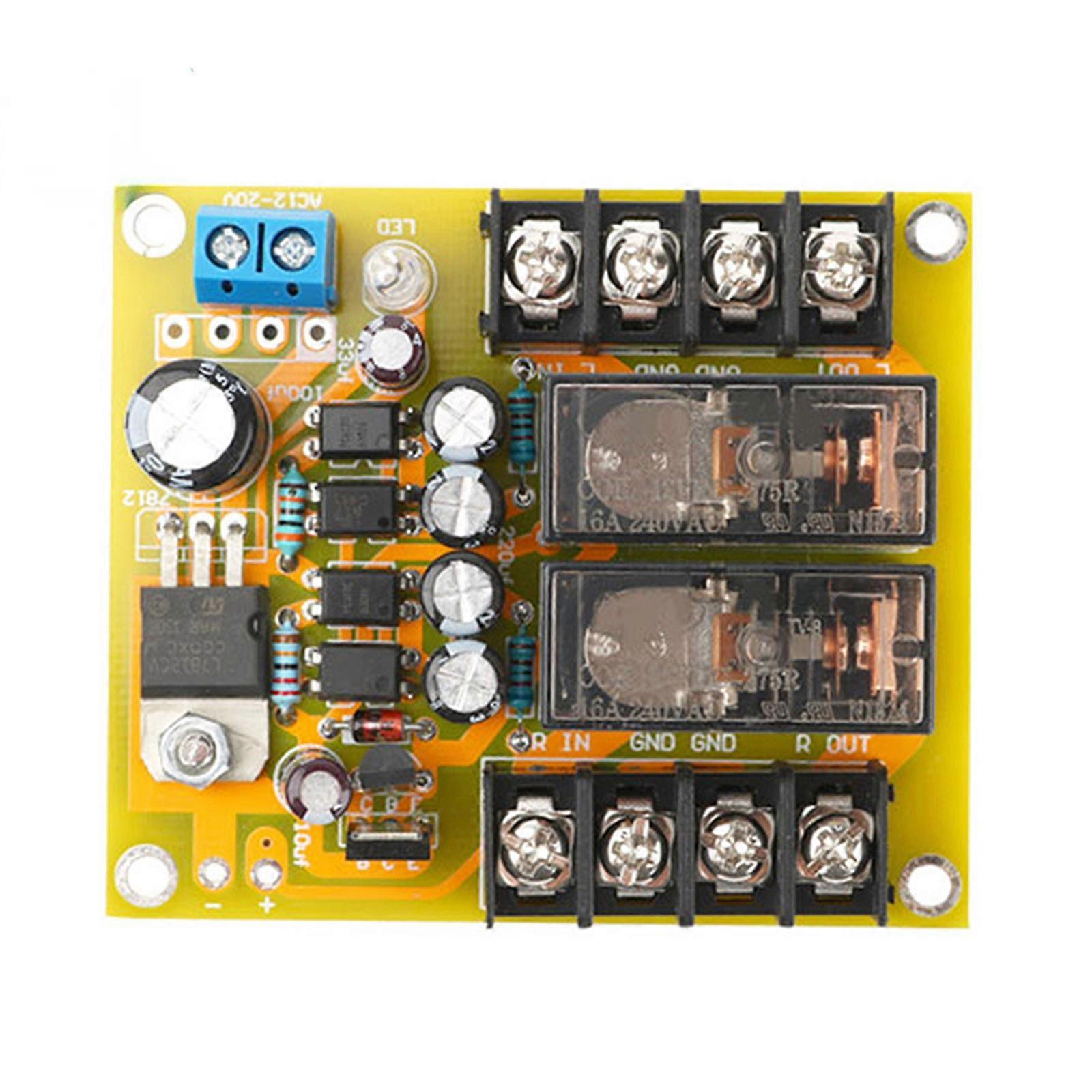 Two Channel Passive Speaker Protective Board Sound Box Amplifier Impact Shutdown Protective Module Replacement Multicolor