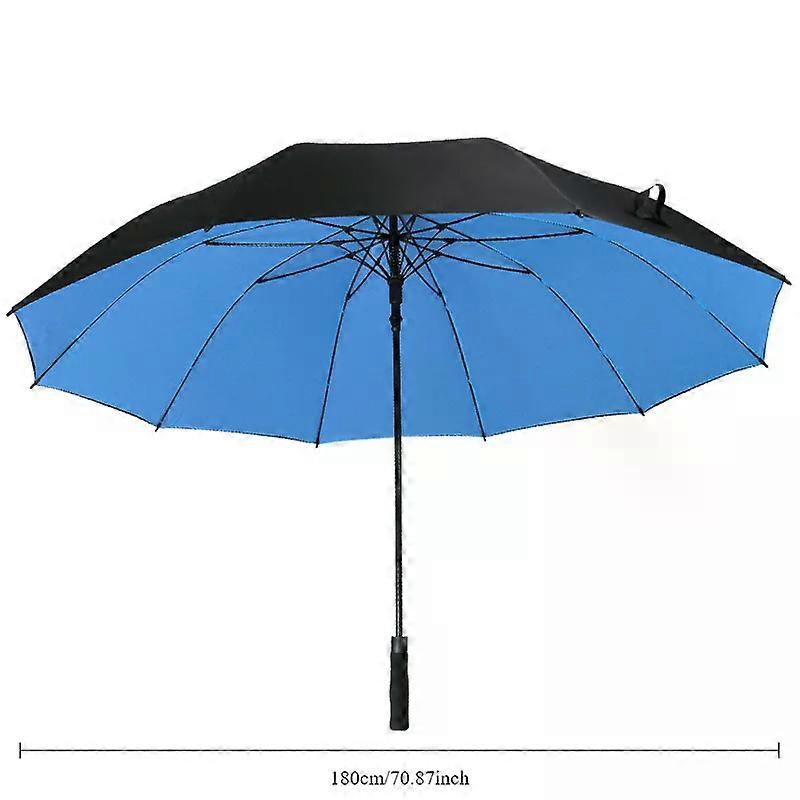 Automatic Long Handle Umbrella Portable Double Layer Ten Bones 180CM Windproof Multi-color Large Travel Rain Gear Sun Umbrellas
