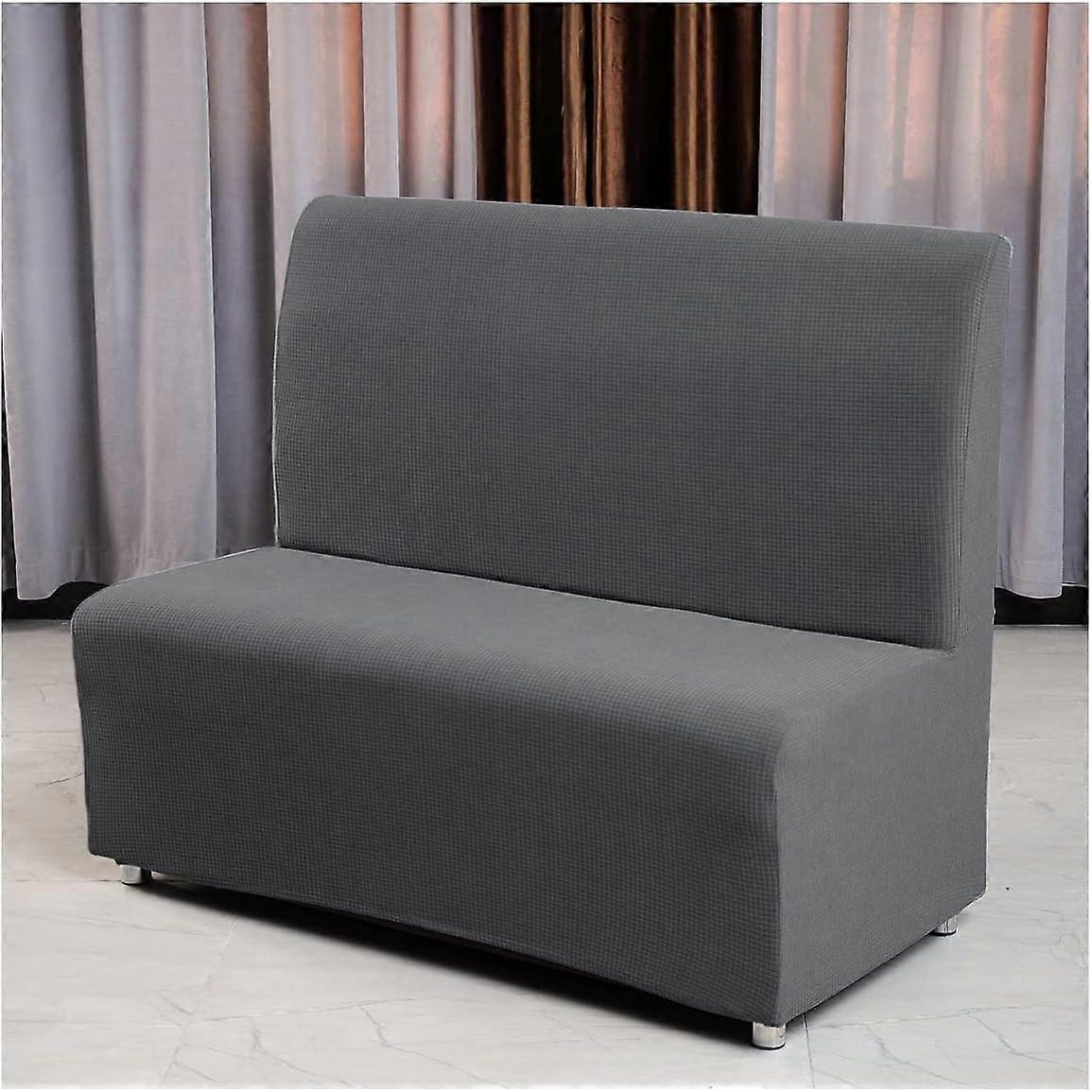 Stretch Sofa Slipcover for Armless Couch with NonSlip Elastic Bottom, Pet Proof, Washable