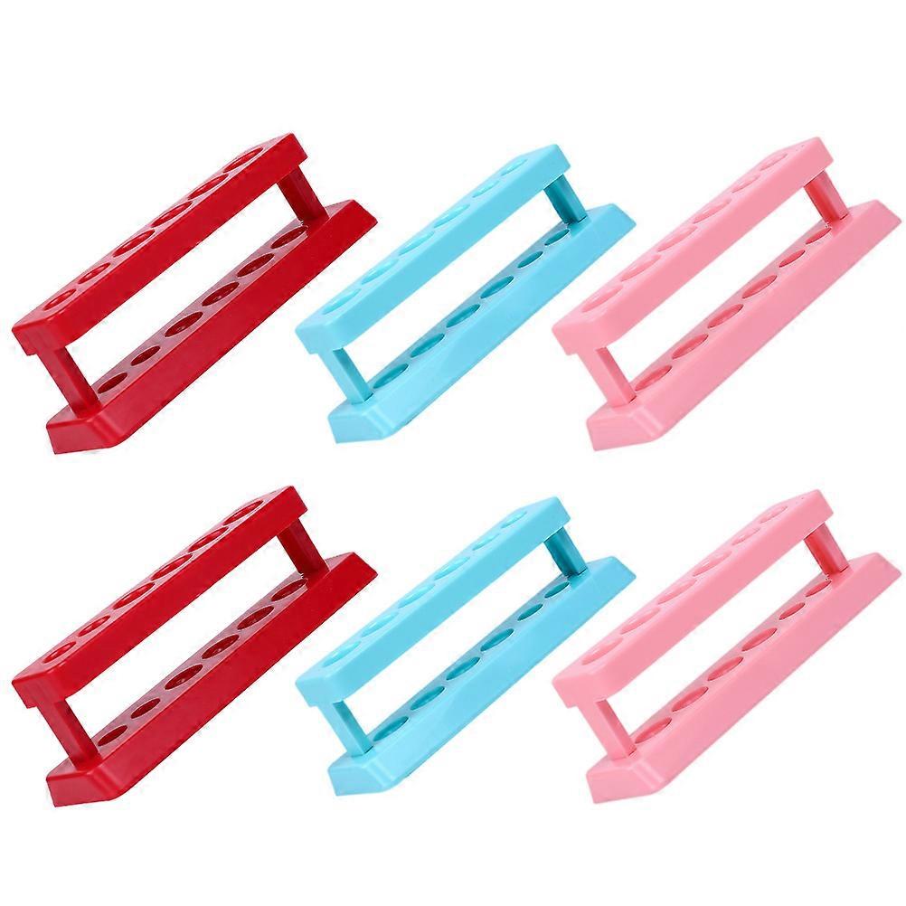 Plastic Test Tube Rack Organizer for School Teaching Aids 6Pcs Set