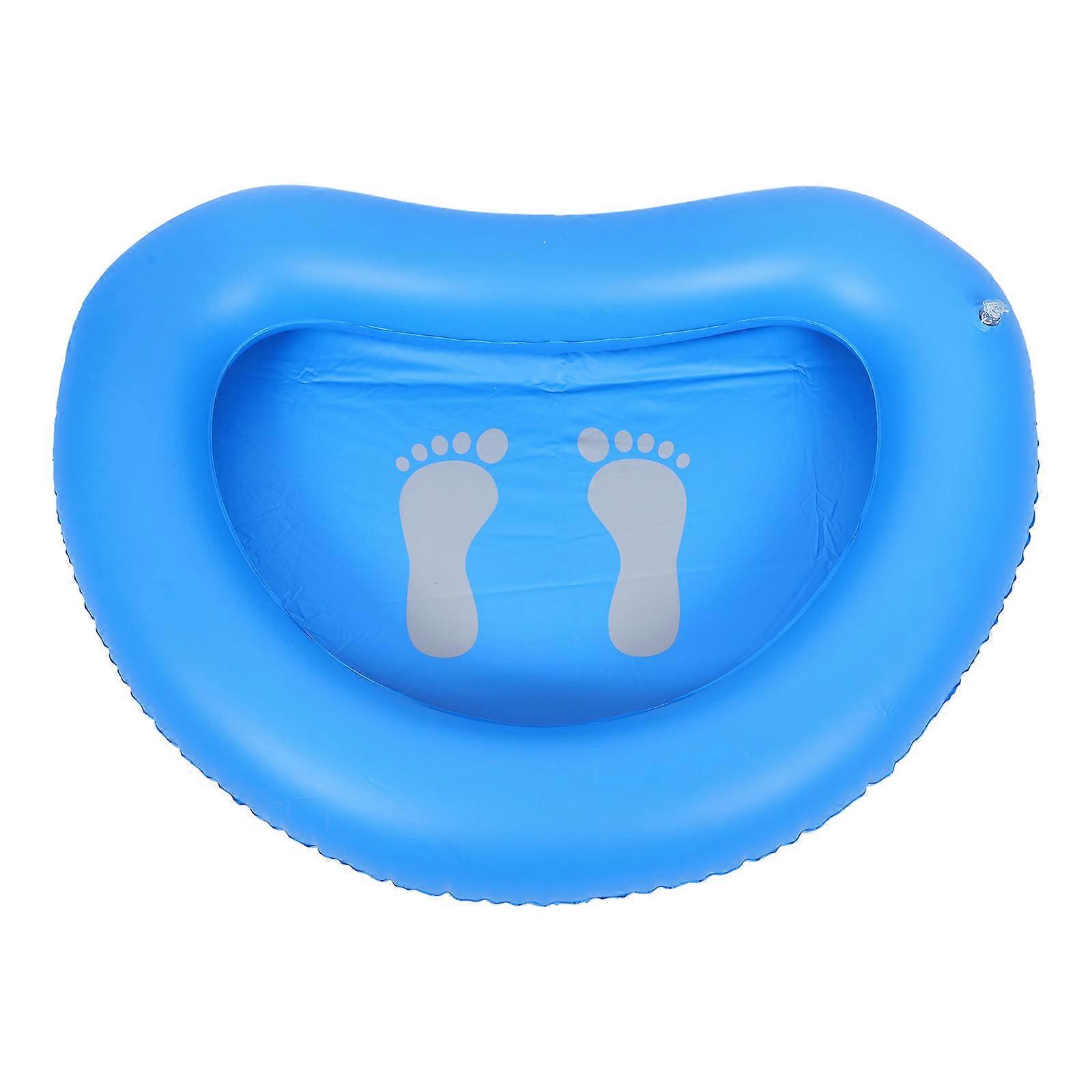 Inflatable Pool Foot Bath for Foot Wash Blue PVC Construction