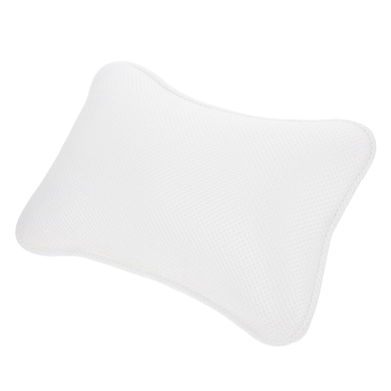 Bath Pillow with Soft Neck and Back Support, Breathable Mesh, Secure Suction Cups for Spa Relaxation