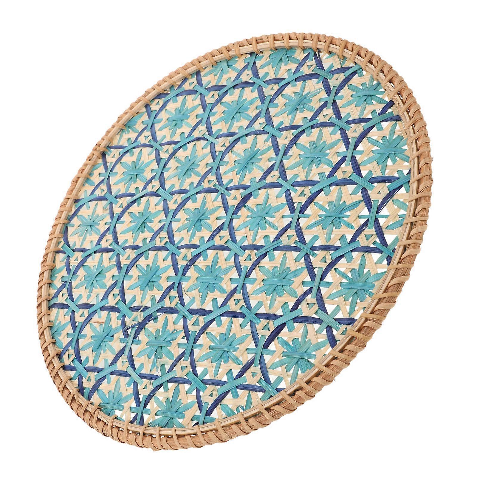 Round Woven Coaster Bamboo Holder for Bed Protective Mat