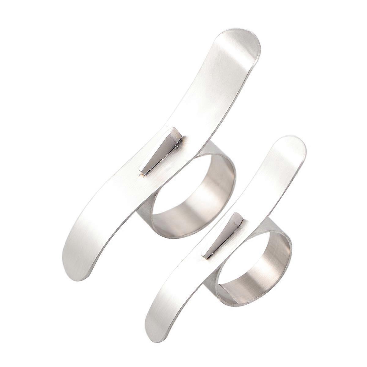 Orange Tool Stainless Steel Ring for Citrus Peeling 2Pcs