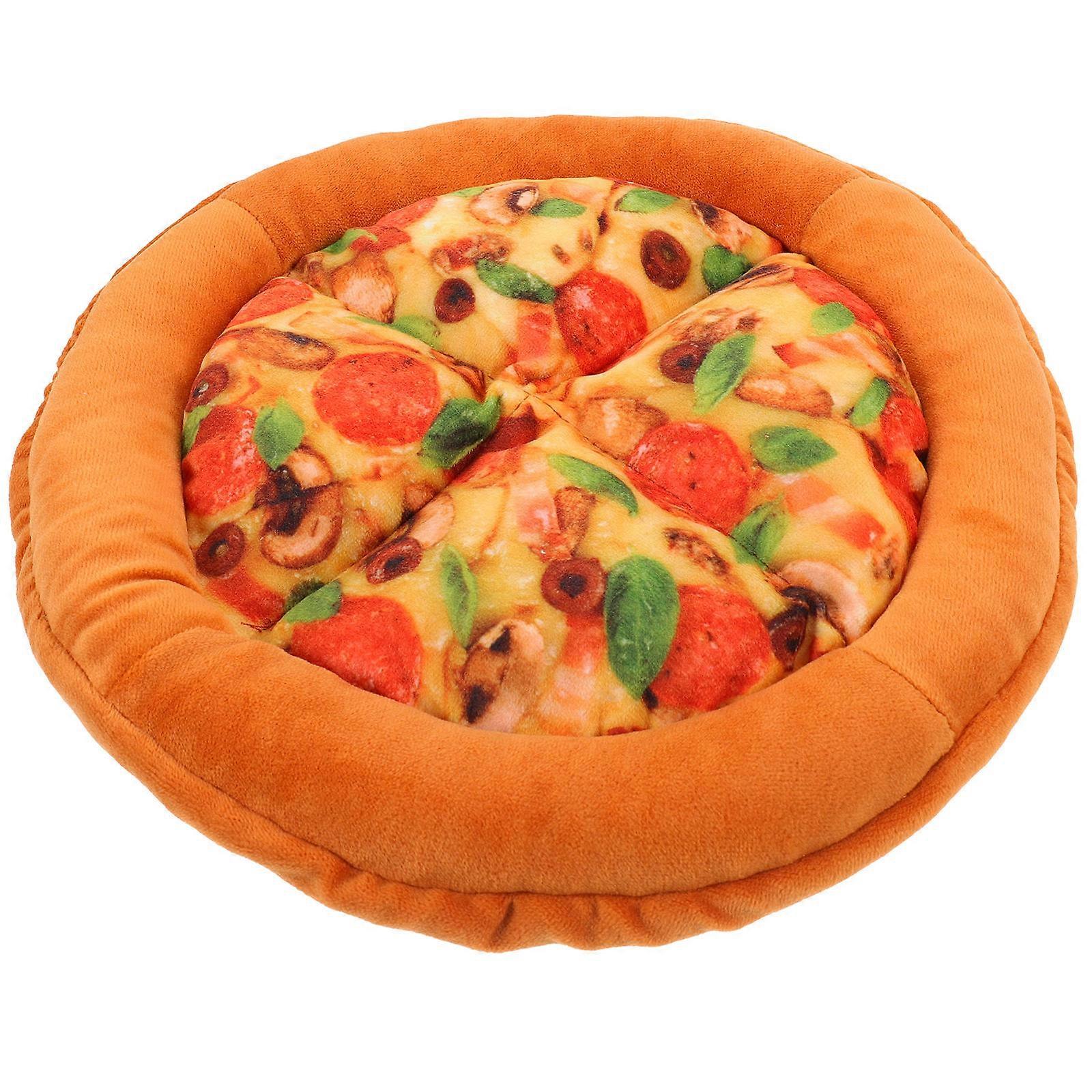 Pizza Dog Squeaky Toy Cat Sleeping Bed for Pet Use