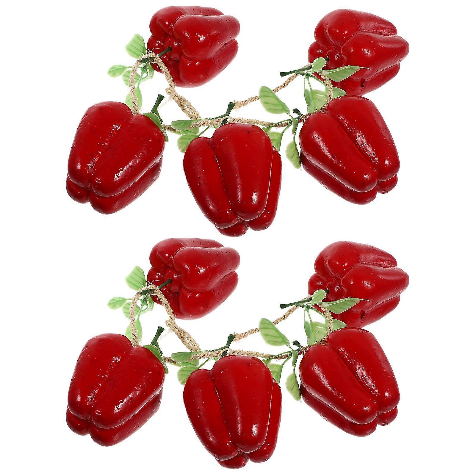 Simulated Vegetable Red Pepper String for Hanging 1Pcs Home Decor Ornament
