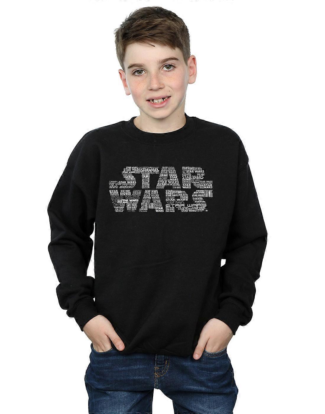 Star Wars Boys Repeat Text Logo Sweatshirt