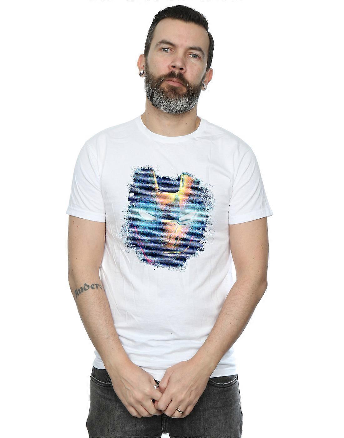 Marvel Men's Iron Man Distressed Head T-Shirt
