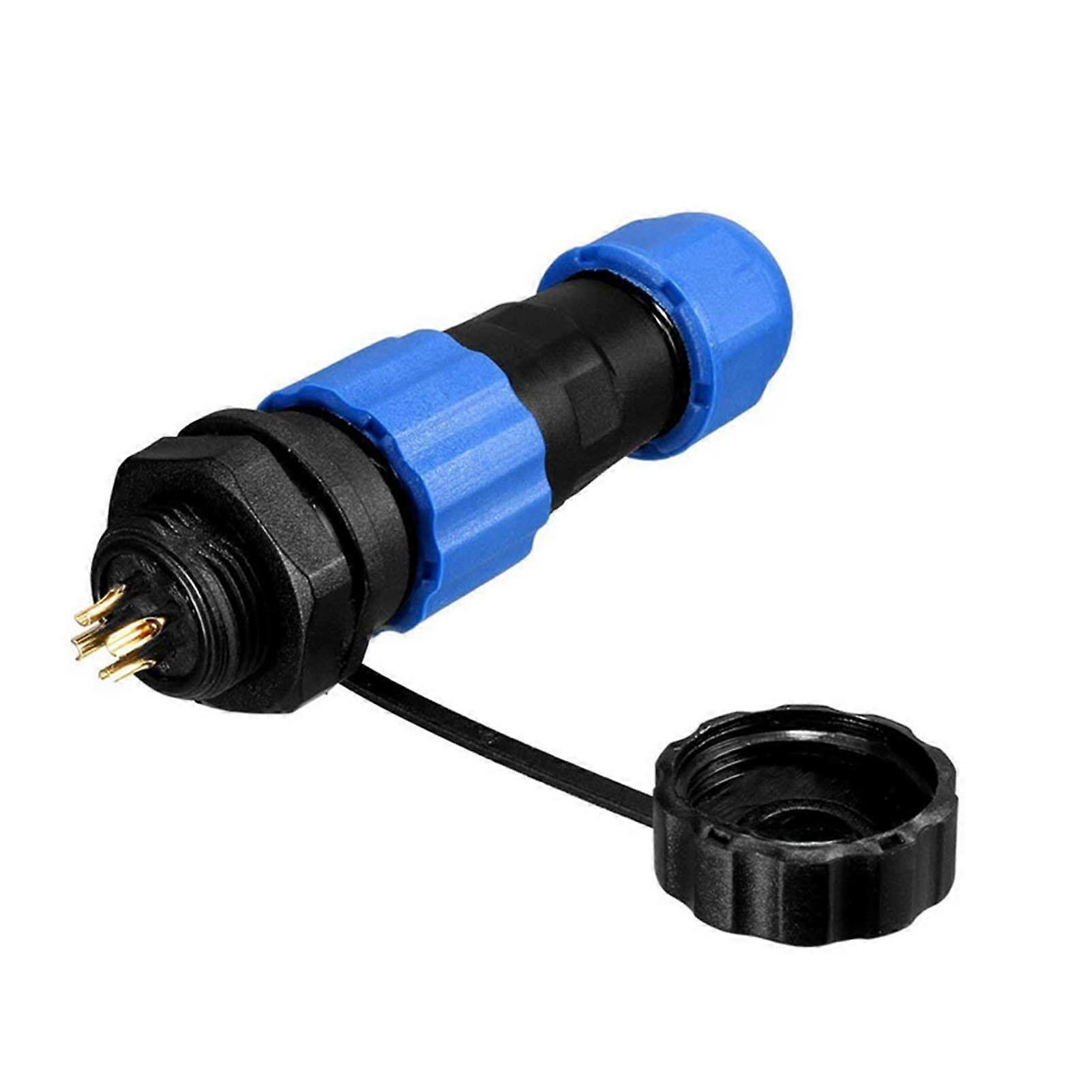 SP16 4 Pin Waterproof Aviation Connector IP68 Outdoor Threaded Cable Panel Mount