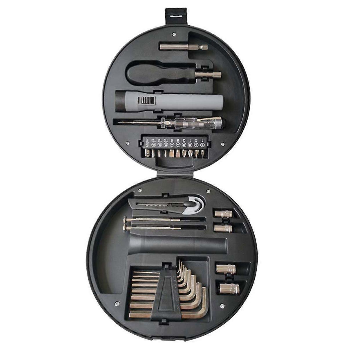 29Pcs Household Hardware Tool Set Tire Tool Set Screwdriver, Bit, Hex Wrench, Socket, Portable Tool