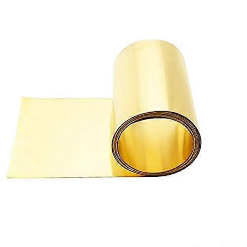 Purity Thin Brass Sheet 100mm Width 1M Strip Ultra Thin 0.05mm Brass Foil for Crafting