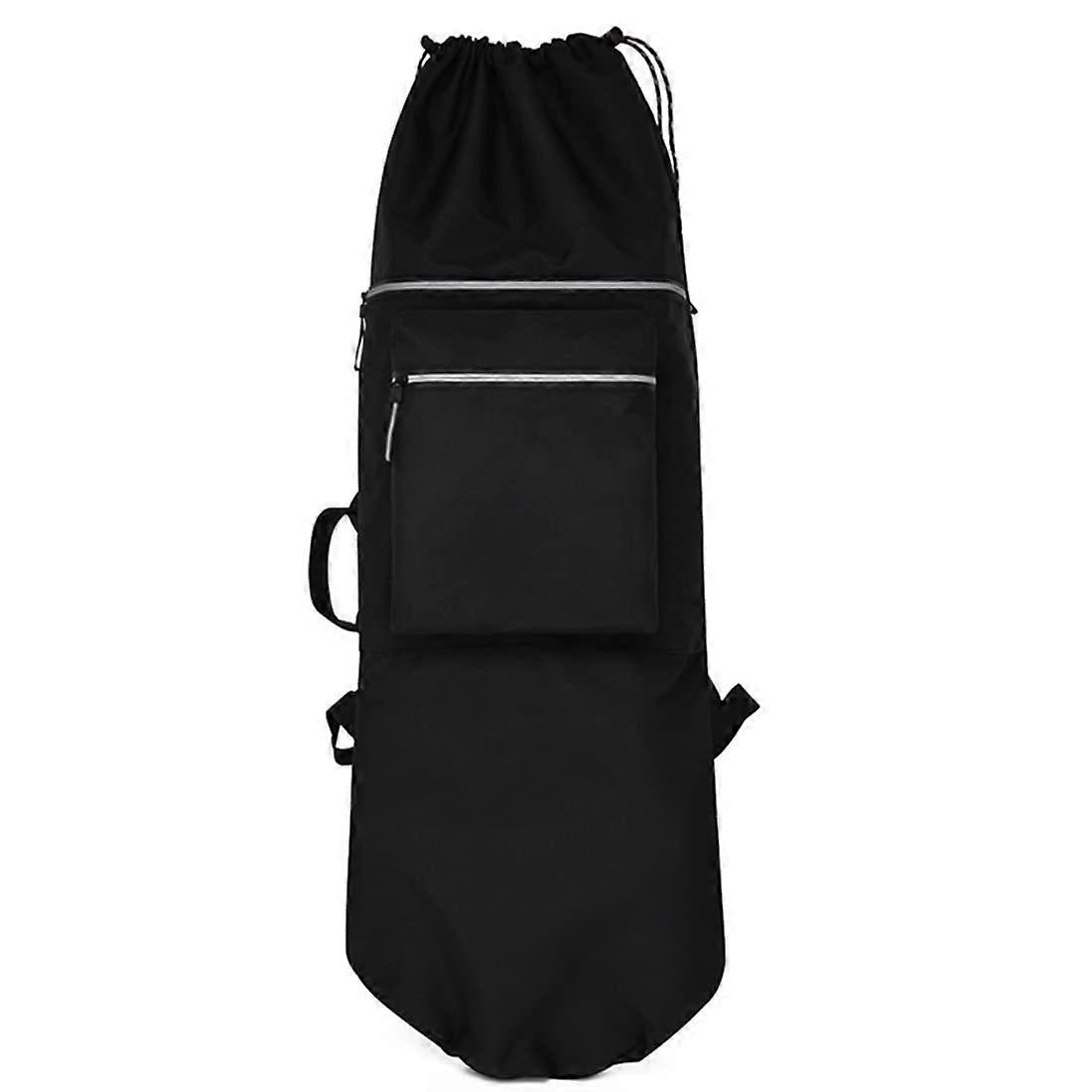 Waterproof Black Oxford Longboard Surfboard Bag with Backpack Carry, Large Size
