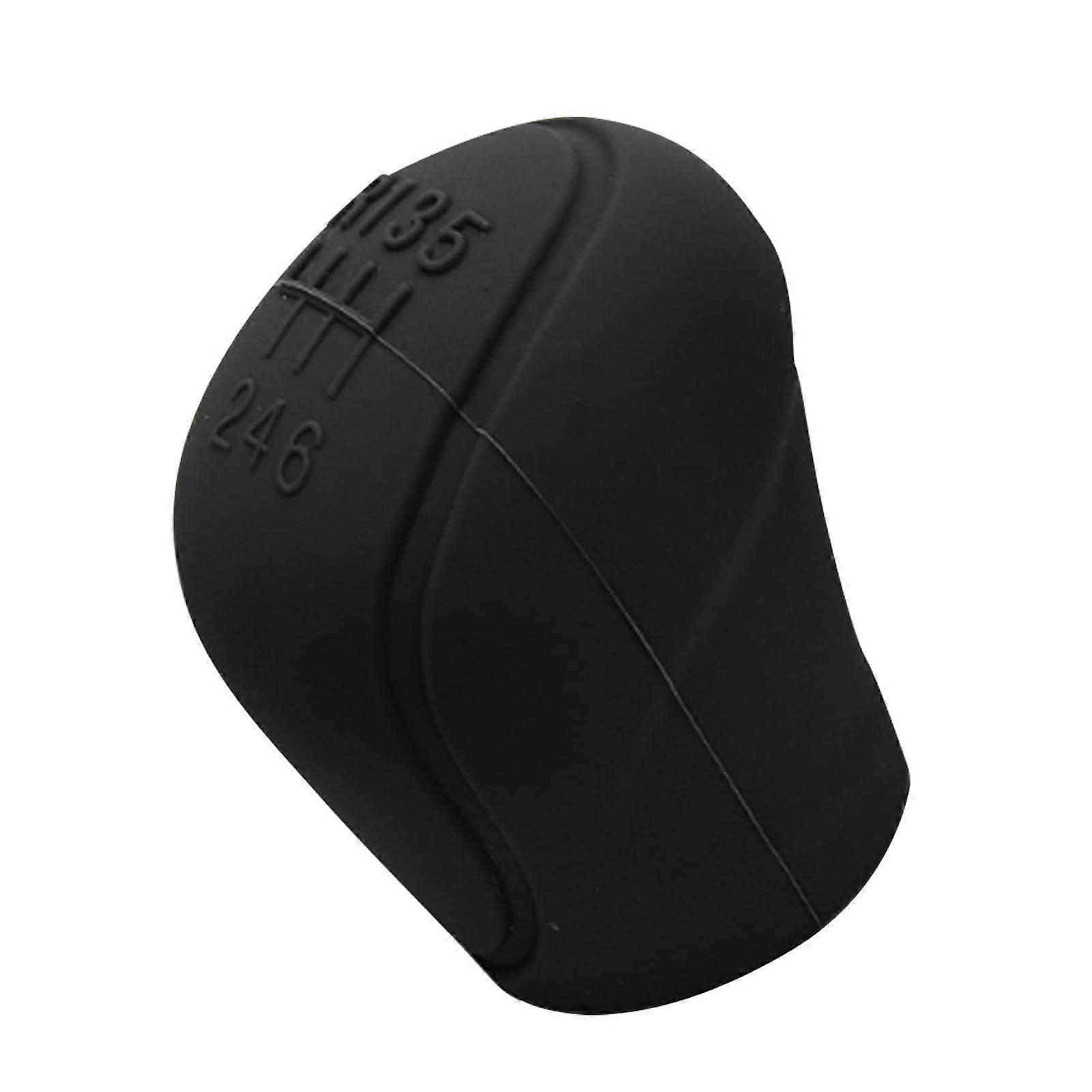 Car Gear Shift Knob Cover, AntiSlip Silicone Protector for Scratch Protection, Universal Black