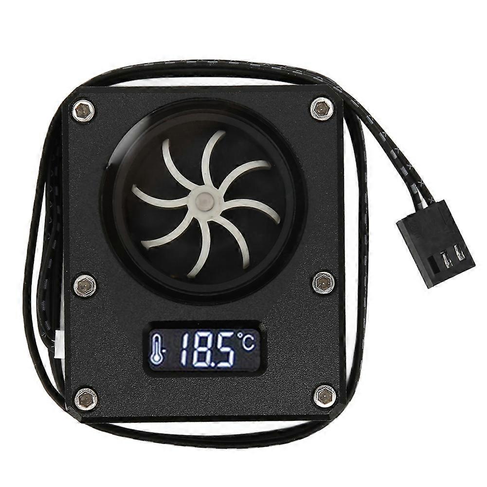 PC Water Cooling Flow Meter Indicator 12V Small 3pin Interface G1/4 Thread Pom Rustproof Computer Flow Meter Black