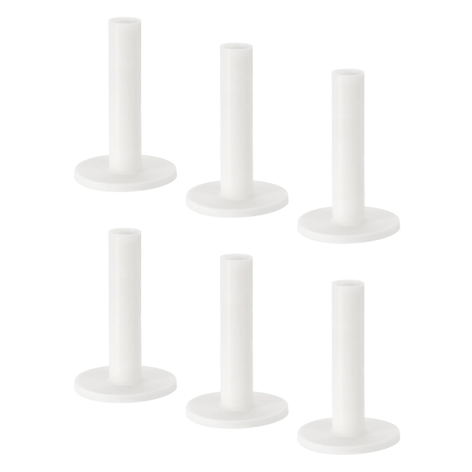 3.5 Inch Rubber Golf Practice Tee Set, 6 Pack Tall Driving Range Tee for Hitting Mat, White