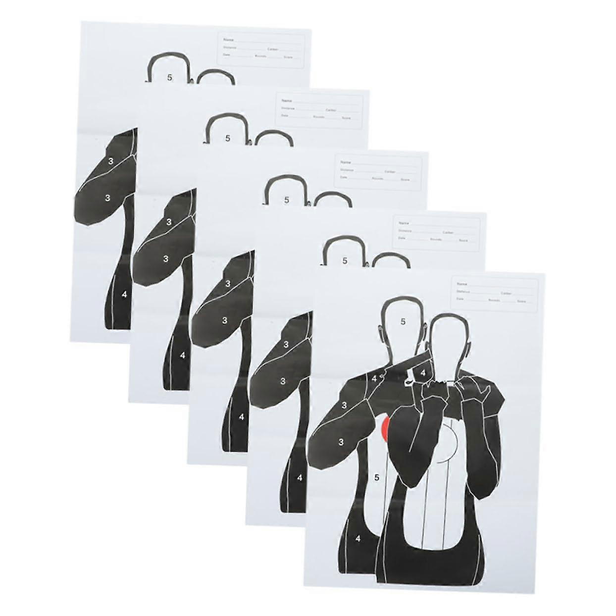 5Pcs Large Paper Shooting Targets for Backyard Practice Indoor and Outdoor Range Use