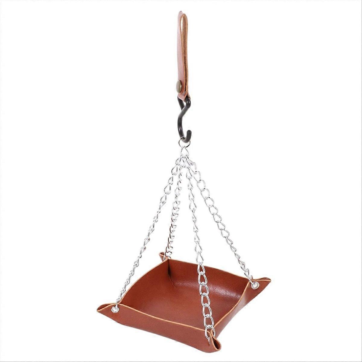 bird Feeder Tray Hanging Bird Water Tray brown