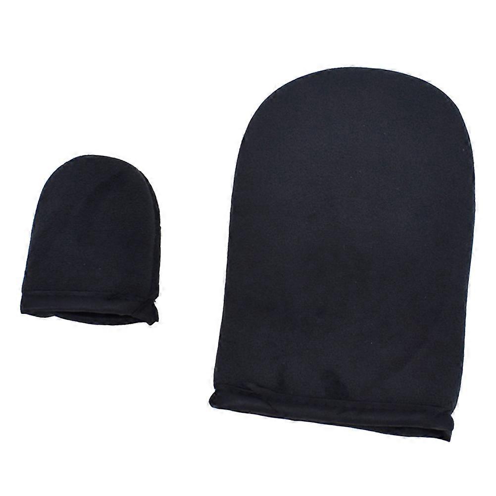 Self Tanning Mitt Gloves for Makeup Use 2Pcs Black Flocking Sponge Gloves