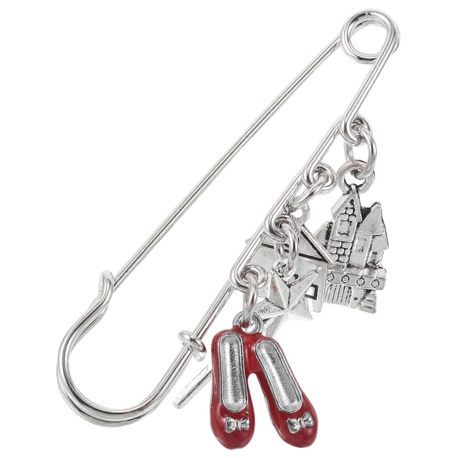 Silver Theme Brooch Pin for Decoration Metal Elegant Apparel Accessory