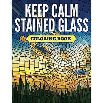 Blijf kalm glas-in-lood kleurboek