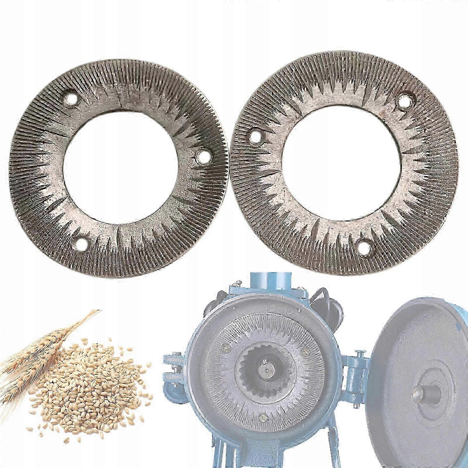 Dry Grain Mill Discs 2pcs Compatible with Type 150 Mill