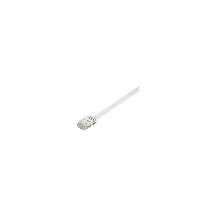 U/UTP CAT6 0.25M Blanc Plat