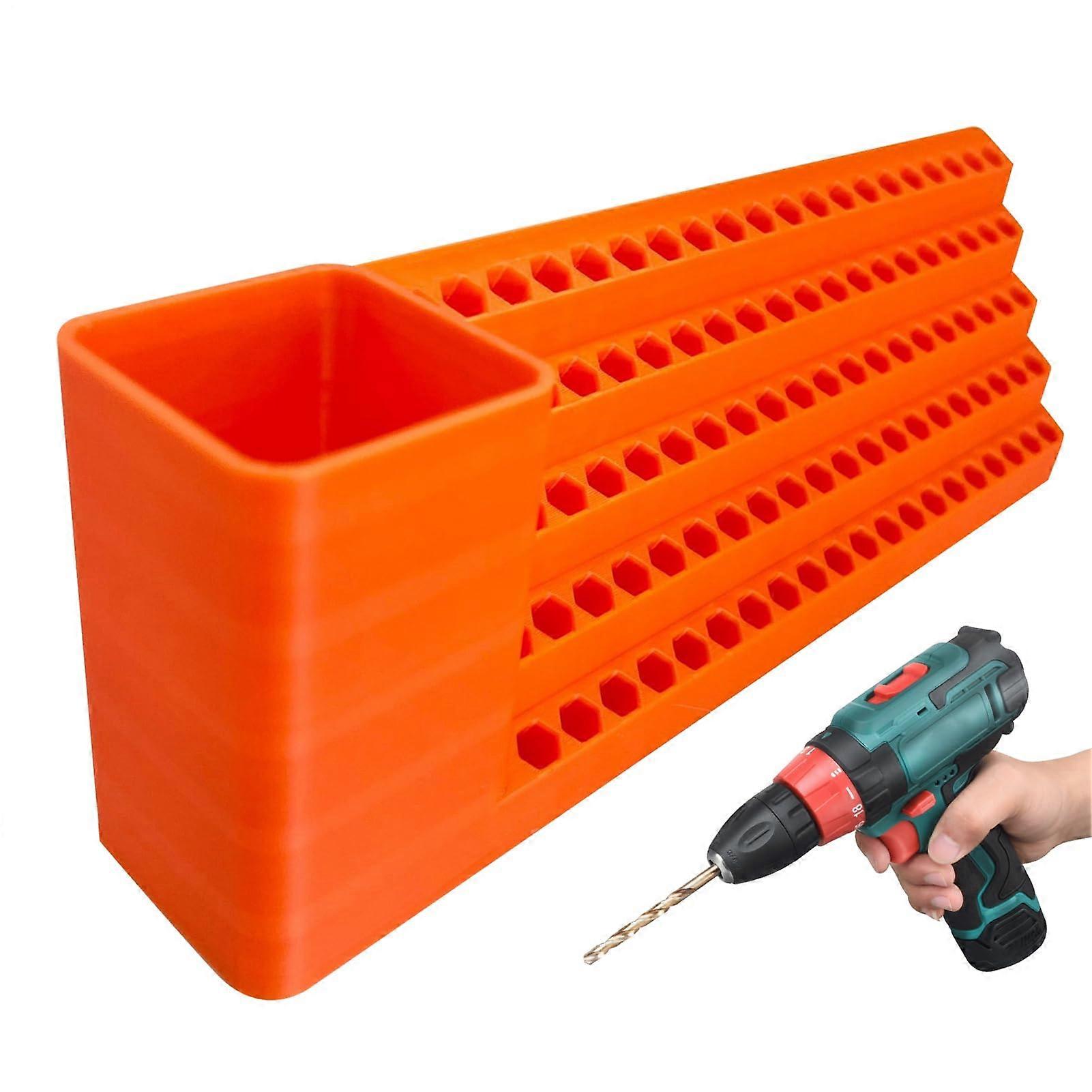Screwdriver Bit Holder with Layered Wall Mounted Organizer for SpaceSaving Workshop Storage