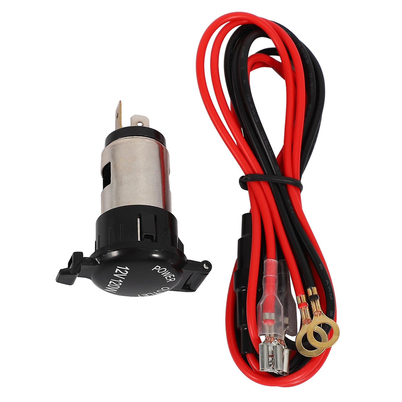 Universal 12V-24V 120W Waterproof Car Female Lighter Power Socket Outlet Adapter Plug with Closing