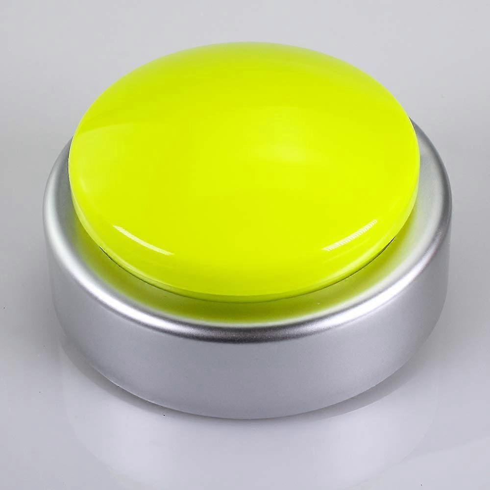 Large Talking Button Clock for Visually Impaired with Clear Voice, Time Memory and OneTouch Control (Yellow Silver)