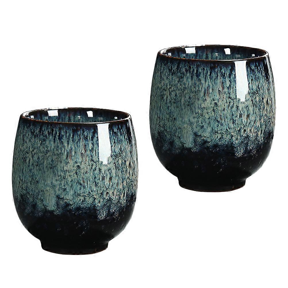 Ceramic Tea Cups for Drinking 2Pcs Delicate Kung Fu Office Teacups
