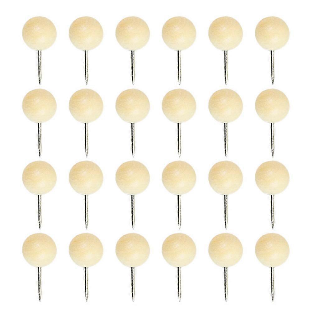 Ivory Multi-Function Board Pin Softwood Thumb Tacks 60Pcs Bundle