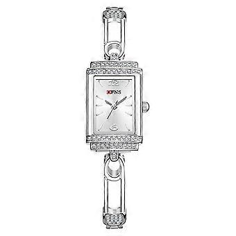 Women's Rectangular Silver Bracelet Watch Office Evening Casual