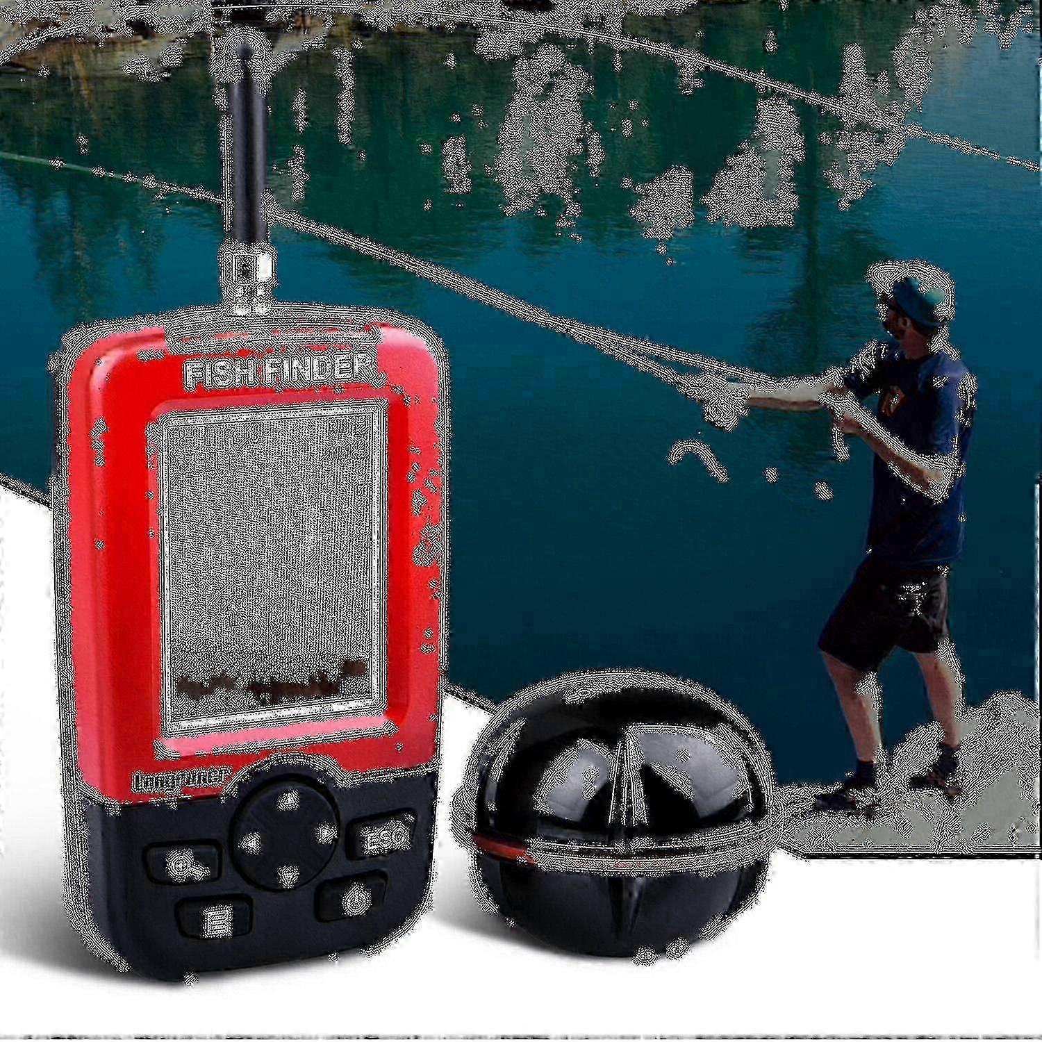 100m Portable Fish Finder Kayak Fishing Sonar Smart Wireless Alarm