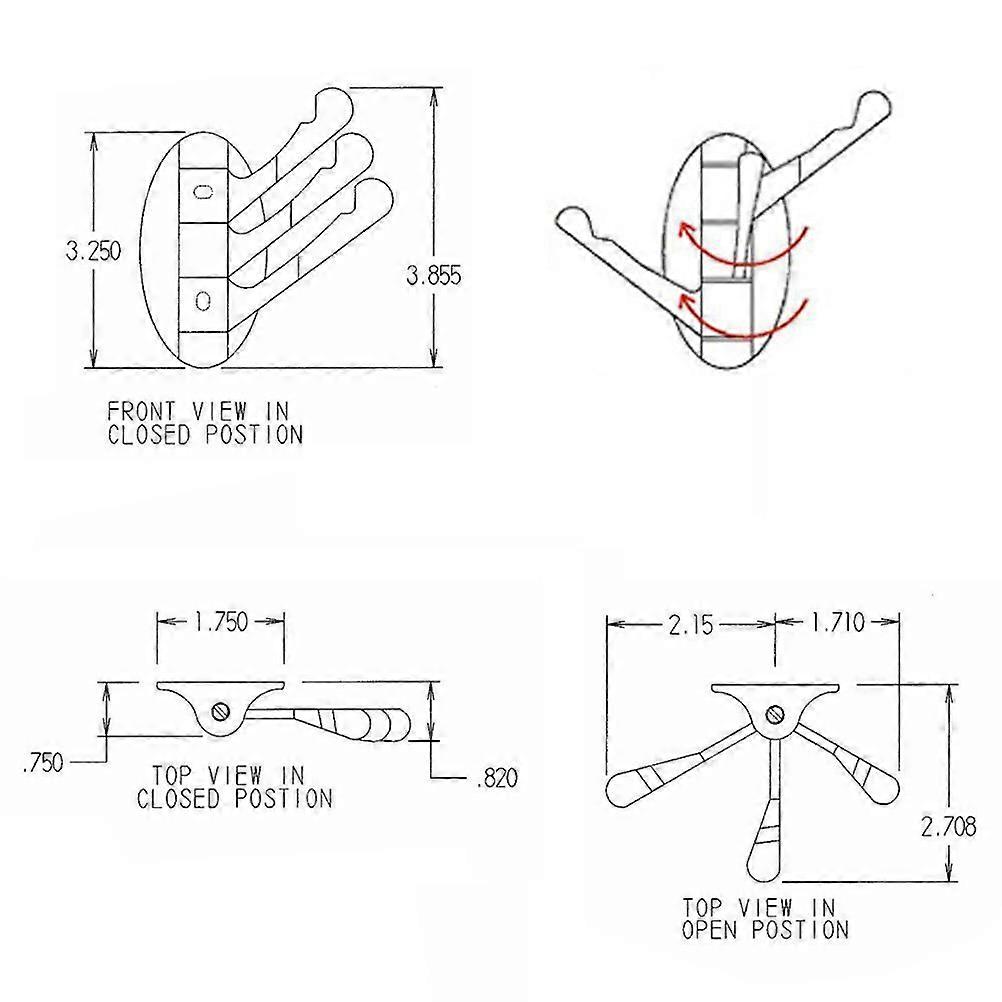 Activity Coat Hook Solid Metal Heavy Duty Folding Swing Arm