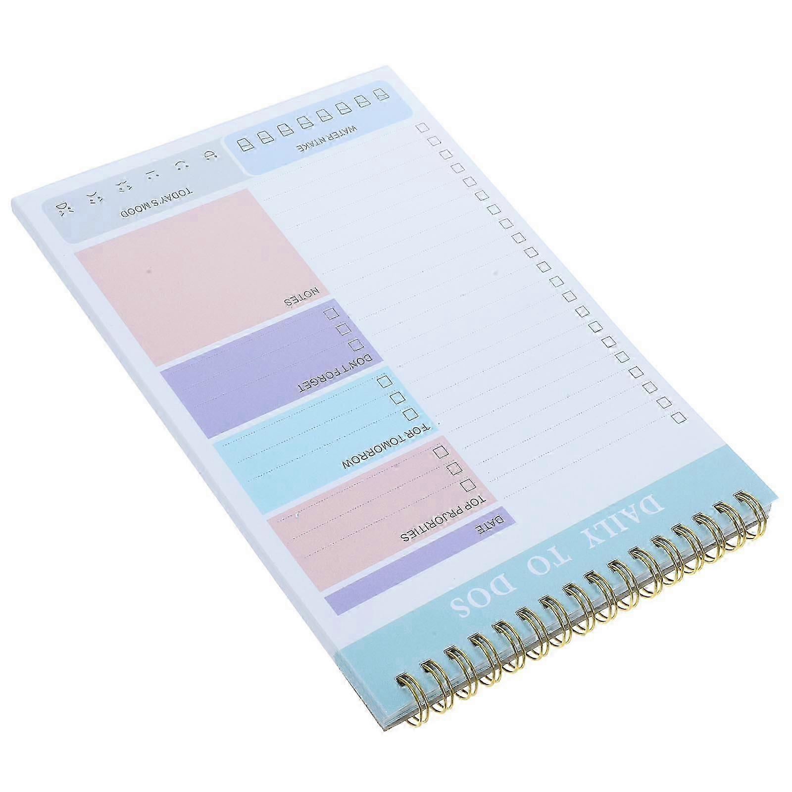 Daily Planner Notepad for Activity Planning Blue Paper Material