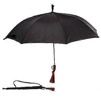 Large Gun Style Umbrella, Long Handle Straight Umbrella for Rain and Sun, Windproof Fiberglass Frame, Widened Canopy for 2-3 People